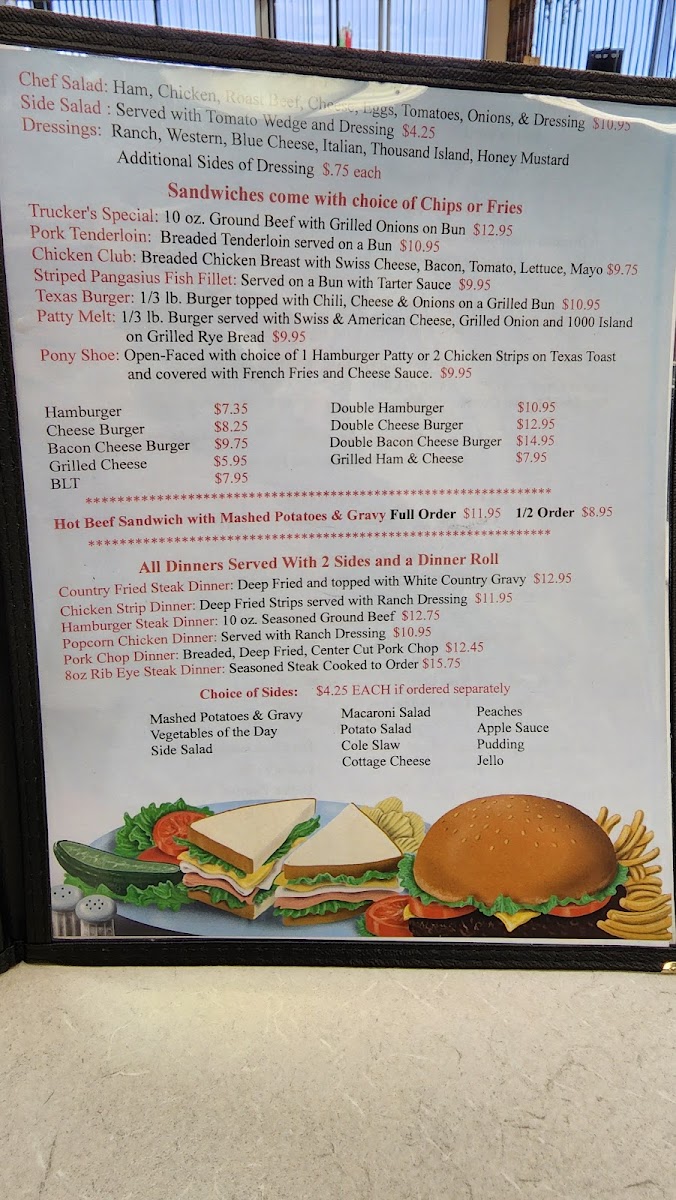 Joe's Diner West Menu - Image 1