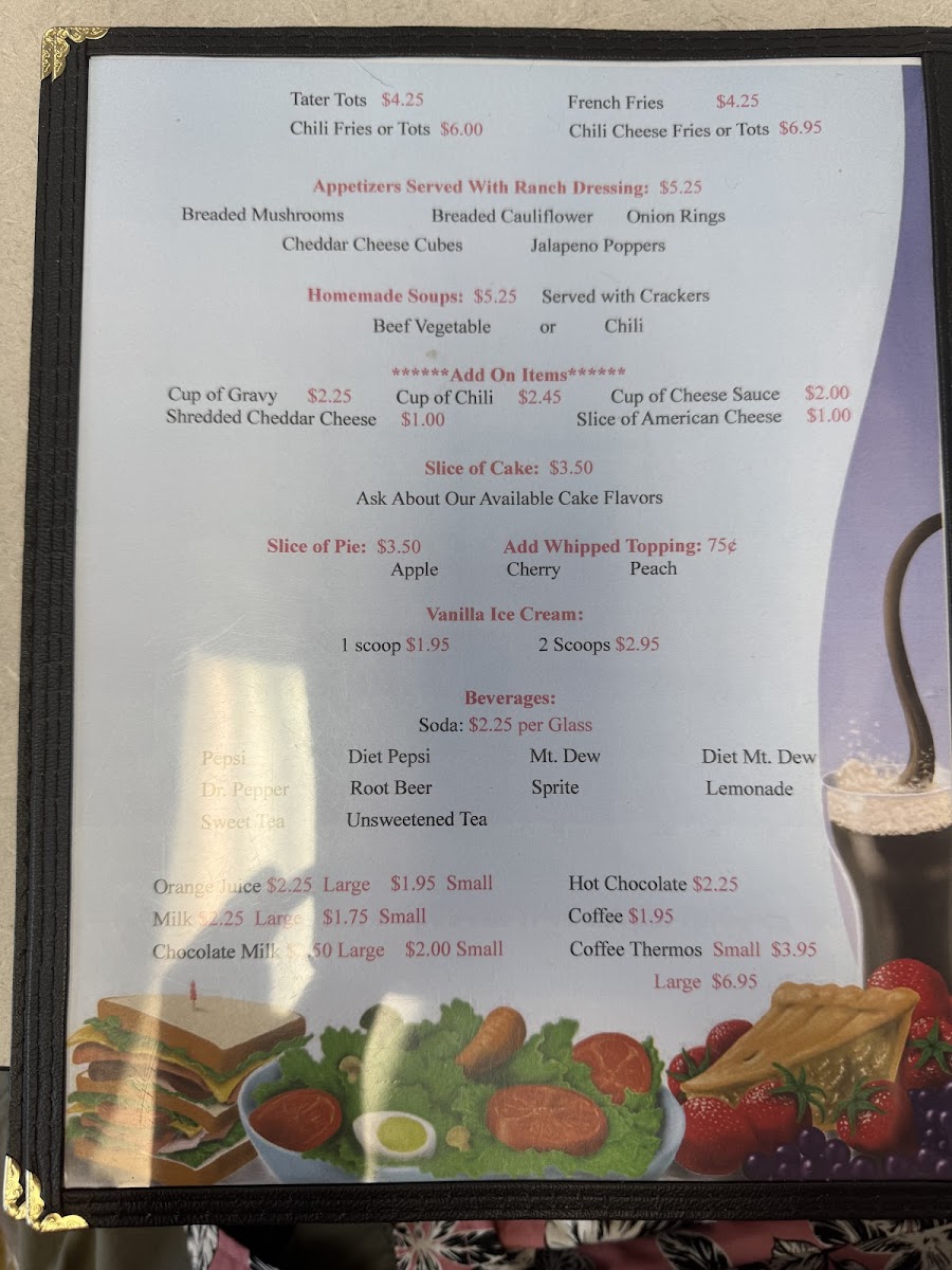 Joe's Diner West Menu - Image 4