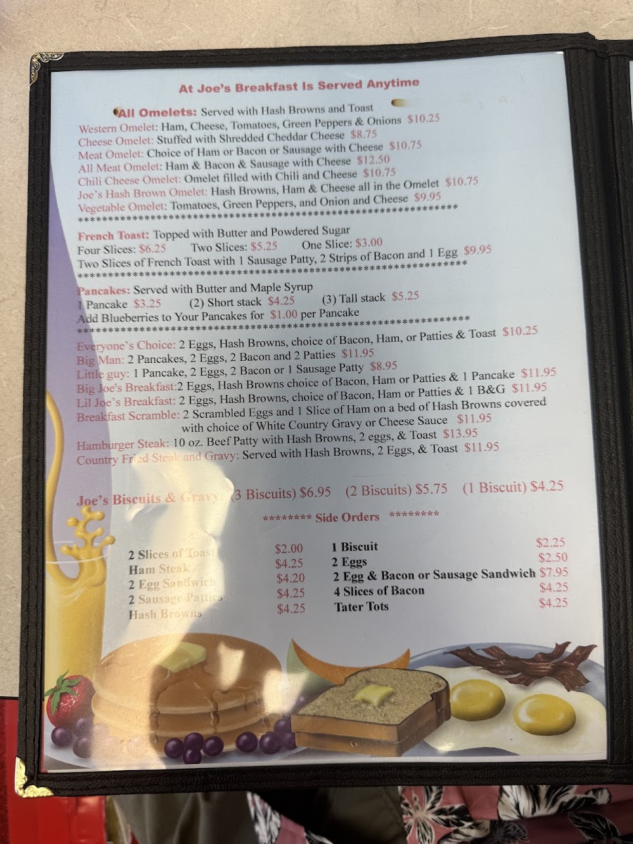 Joe's Diner West Menu - Image 5